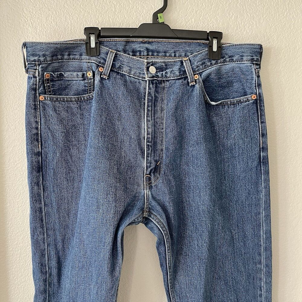 Levi's 505 Men's Regular Fit Straight Leg Jeans Blue Denim 40x29 Normcore Grunge - Picture 6 of 15